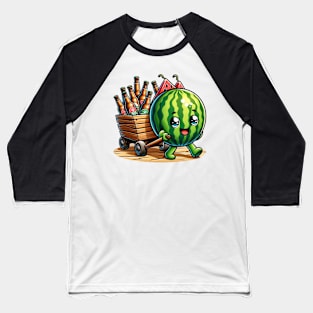 Watermelon Beer Wagon - The Refreshing Party Rollout Baseball T-Shirt